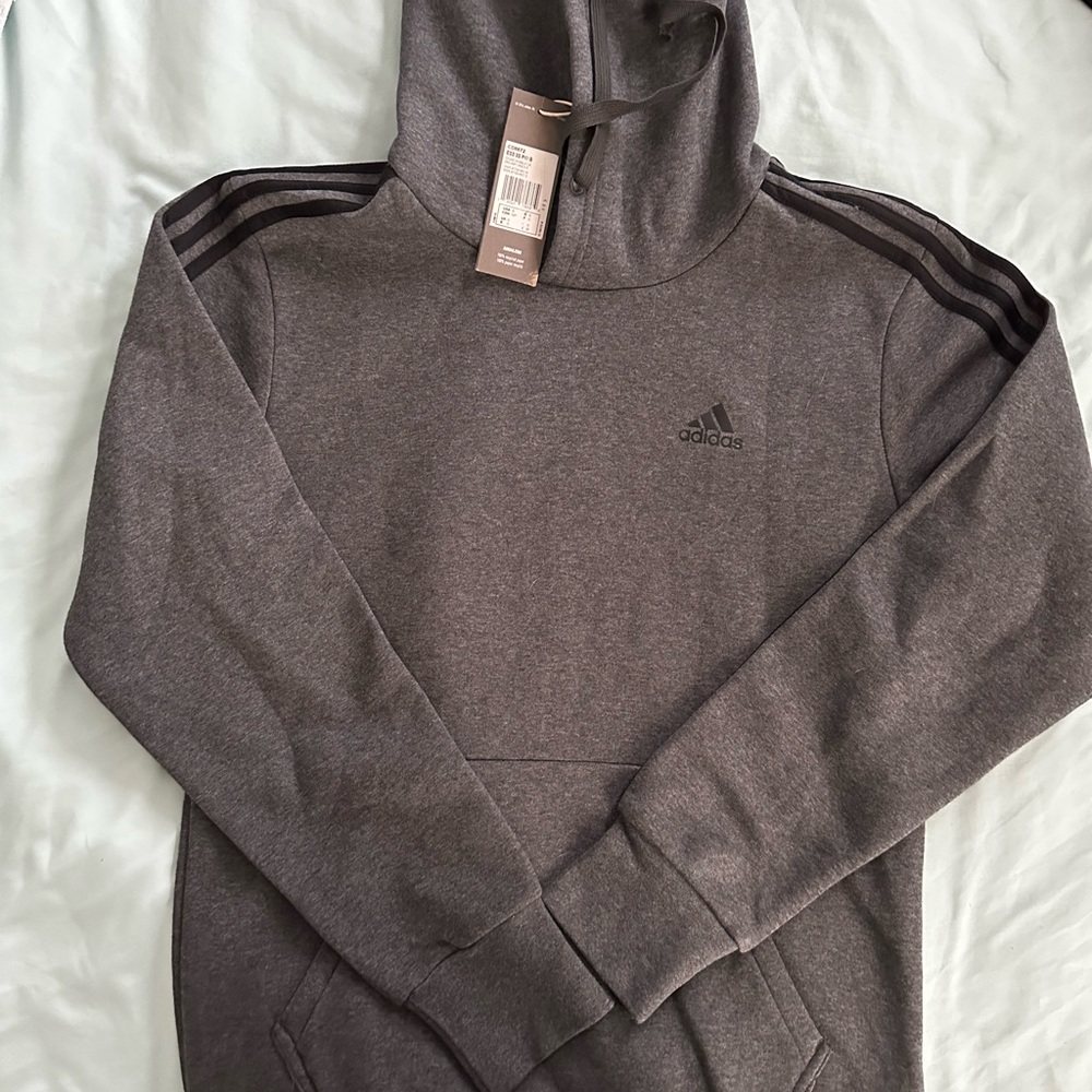 Adidas size small dark grey hoodie NWT